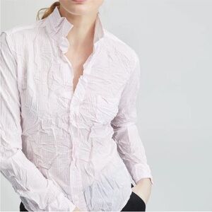 Frank & Eileen | Barry Crinkle | Pink and White | Women’s Size XS